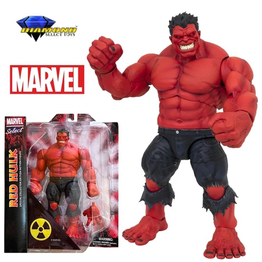 NEW W BOX Diamond Select Toys Marvel Select Red Hulk 9-Inch Action Figure (Red)